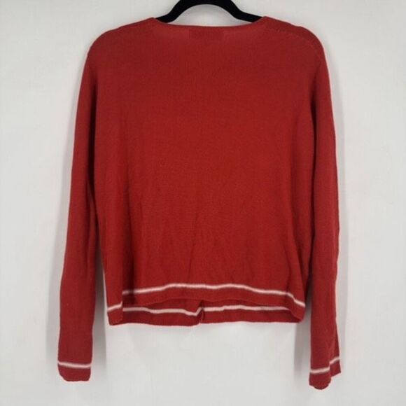 Ines de la Fressange x Uniqlo IDLF 3D Knit LS Red Linen Blend Sweater Medium - Picture 4 of 10
